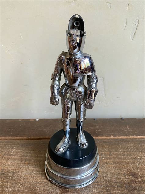 Vintage 1960s Musical Knight in Armor Table Lighter